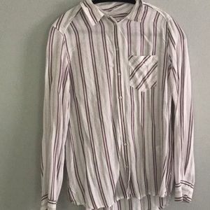 striped button up shirt